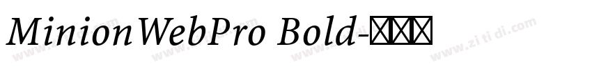 MinionWebPro Bold字体转换